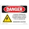 Signmission Safety Sign, OSHA Danger, 3.5" Height, Standby Generator Automatically, Landscape OS-DS-D-35-L-2208 - alternate 1